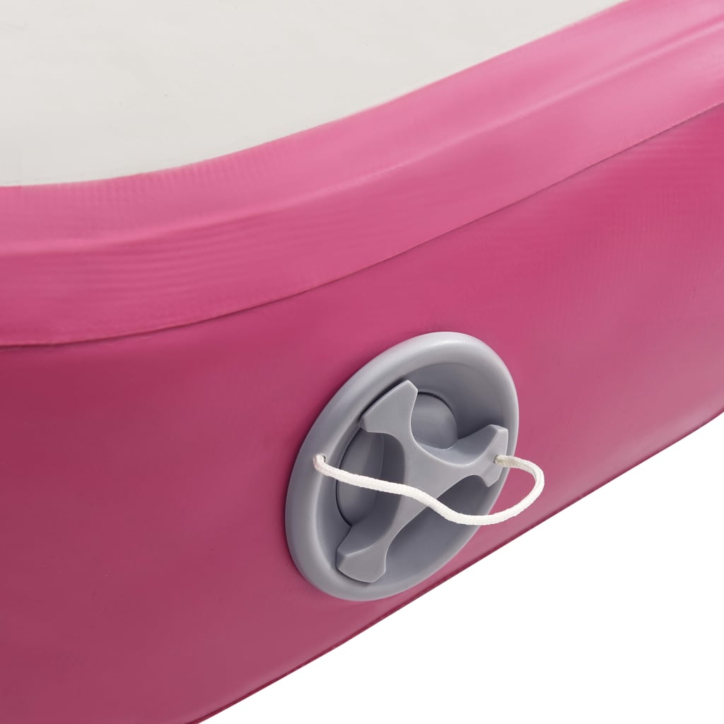 Gymnastiekmat Met Pomp Opblaasbaar Pvc 600 x 100 x 20 cm Roze