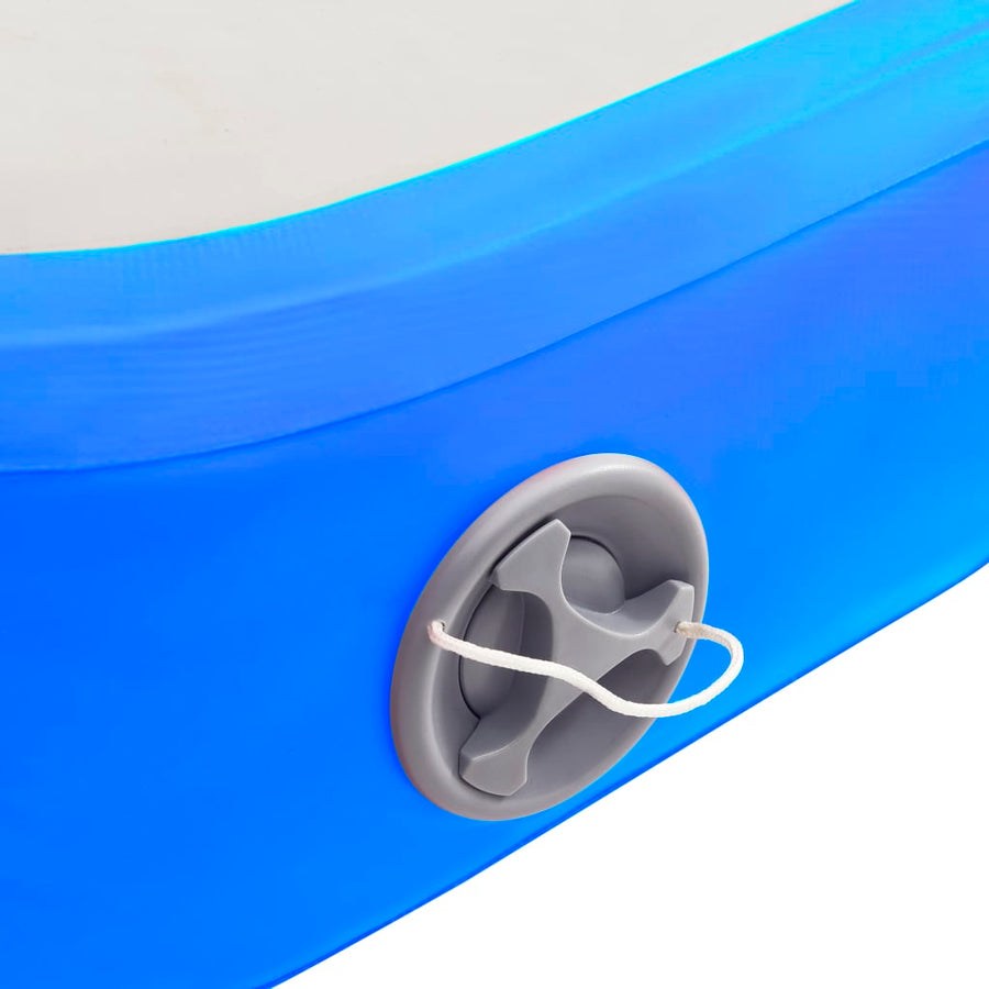 Gymnastiekmat Met Pomp Opblaasbaar Pvc 600 x 100 x 20 cm Blauw