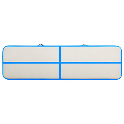 Gymnastiekmat Met Pomp Opblaasbaar Pvc Bauw 700 x 100 x 20 cm Blauw