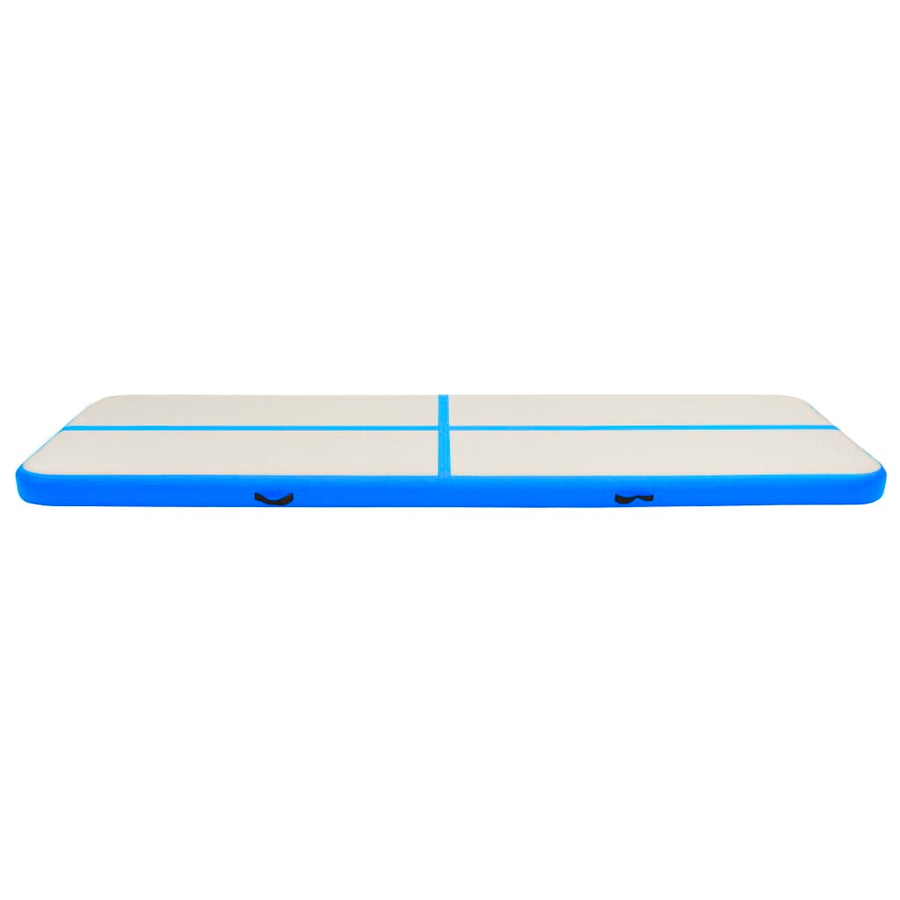 Gymnastiekmat Met Pomp Opblaasbaar Pvc 800 x 100 x 20 cm Blauw