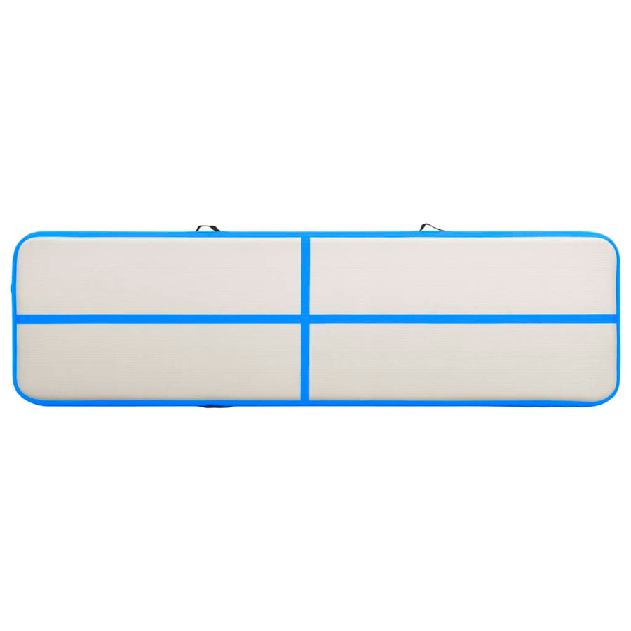 Gymnastiekmat Met Pomp Opblaasbaar Pvc 800 x 100 x 20 cm Blauw