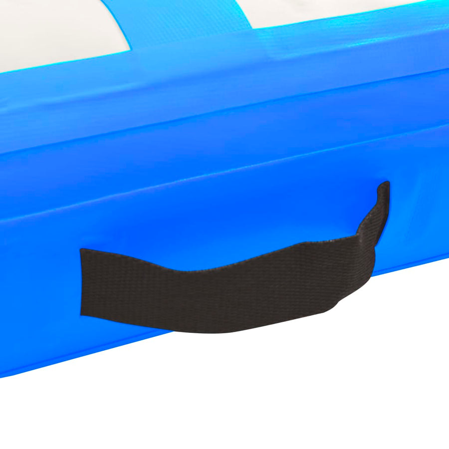 Gymnastiekmat Met Pomp Opblaasbaar Pvc 800 x 100 x 20 cm Blauw