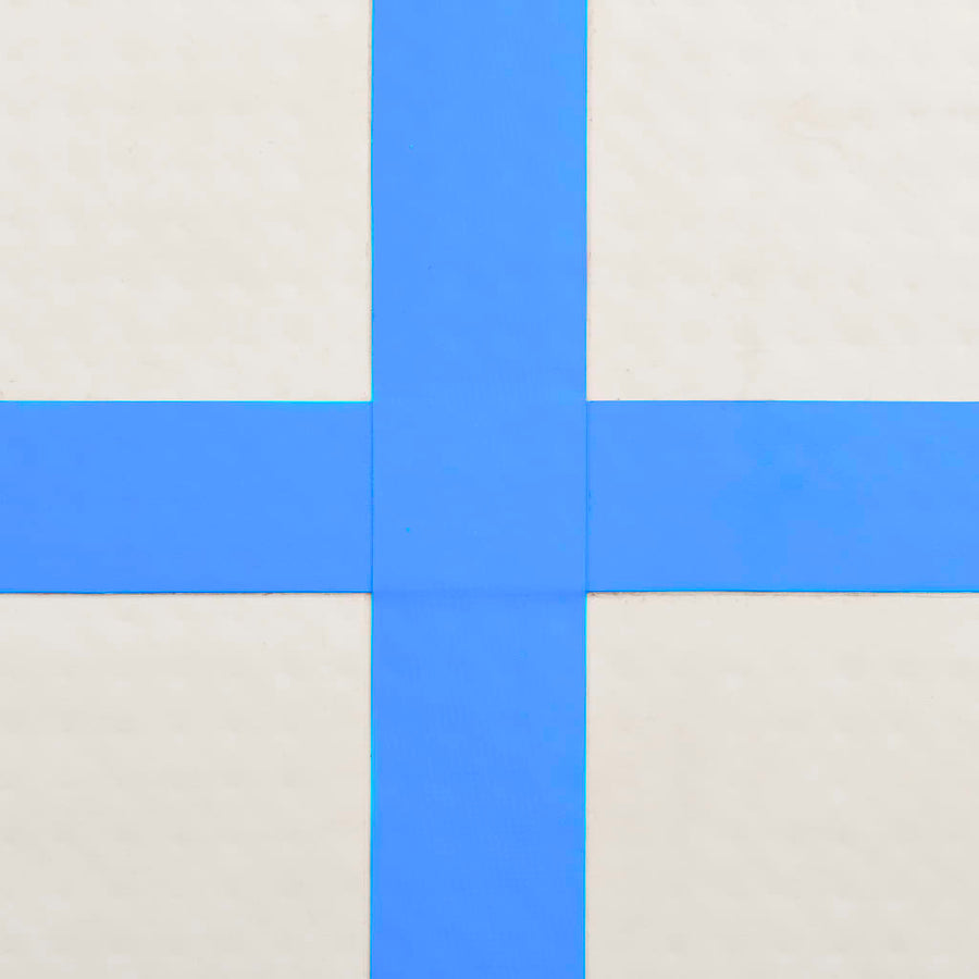 Gymnastiekmat Met Pomp Opblaasbaar Pvc 800 x 100 x 20 cm Blauw