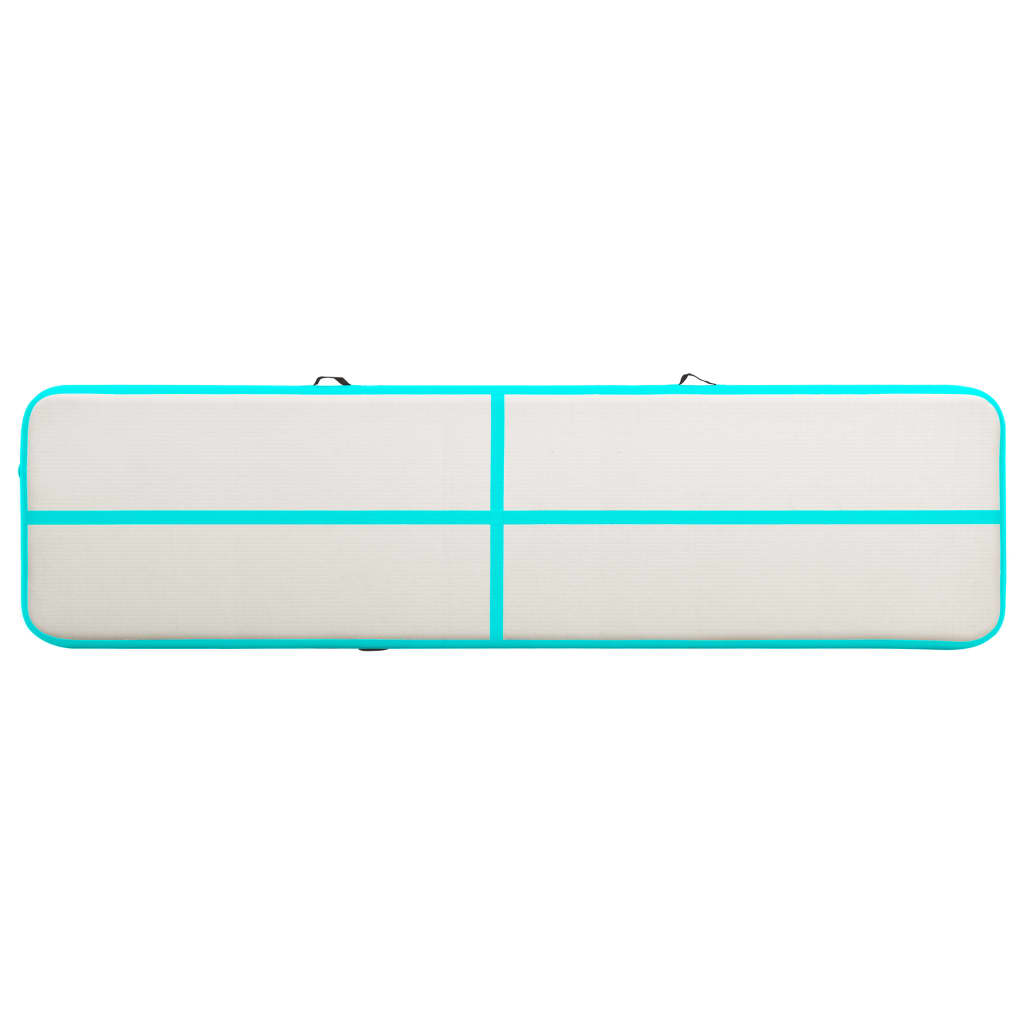 Gymnastiekmat Met Pomp Opblaasbaar Pvc 800 x 100 x 20 cm Groen