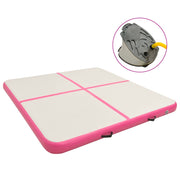 Gymnastiekmat opblaasbaar 200x200x10 cm PVC roze