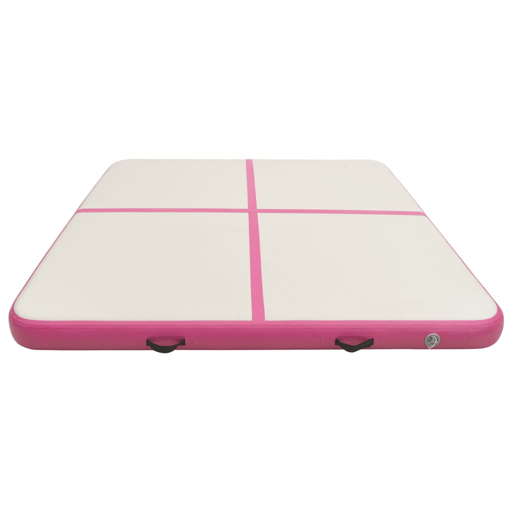 Gymnastiekmat Met Pomp Opblaasbaar Pvc 200 x 200 x 10 cm Roze