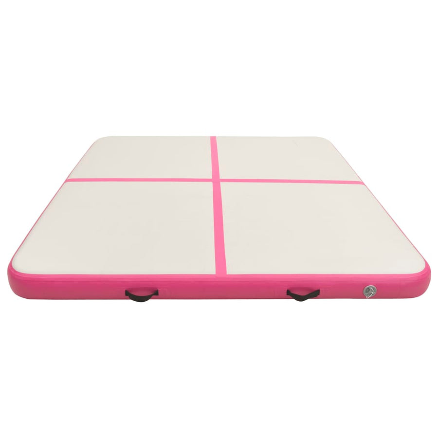 Gymnastiekmat Met Pomp Opblaasbaar Pvc 200 x 200 x 10 cm Roze