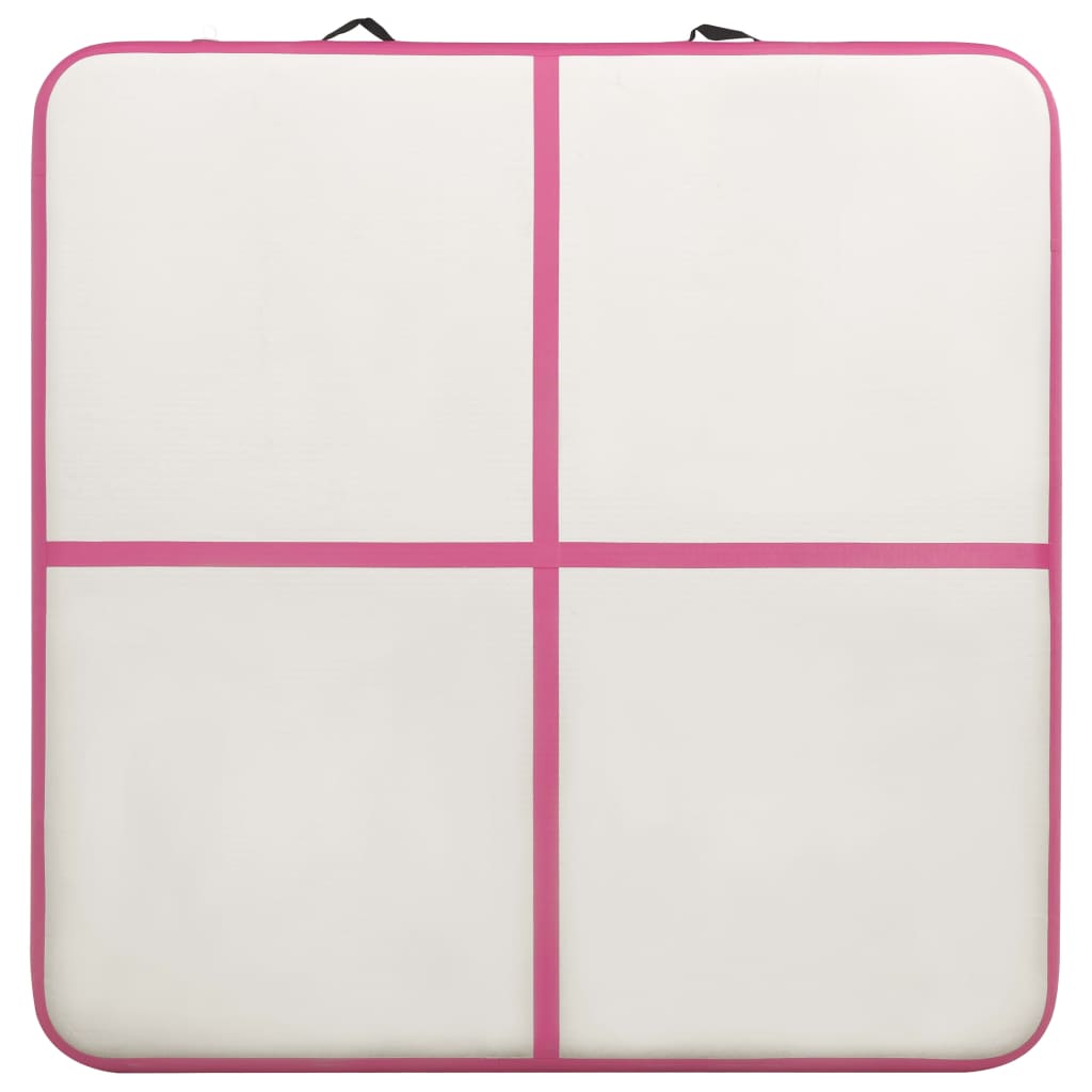 Gymnastiekmat Met Pomp Opblaasbaar Pvc 200 x 200 x 10 cm Roze