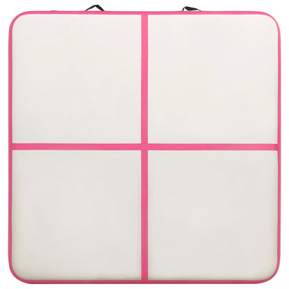 Gymnastiekmat Met Pomp Opblaasbaar Pvc 200 x 200 x 10 cm Roze