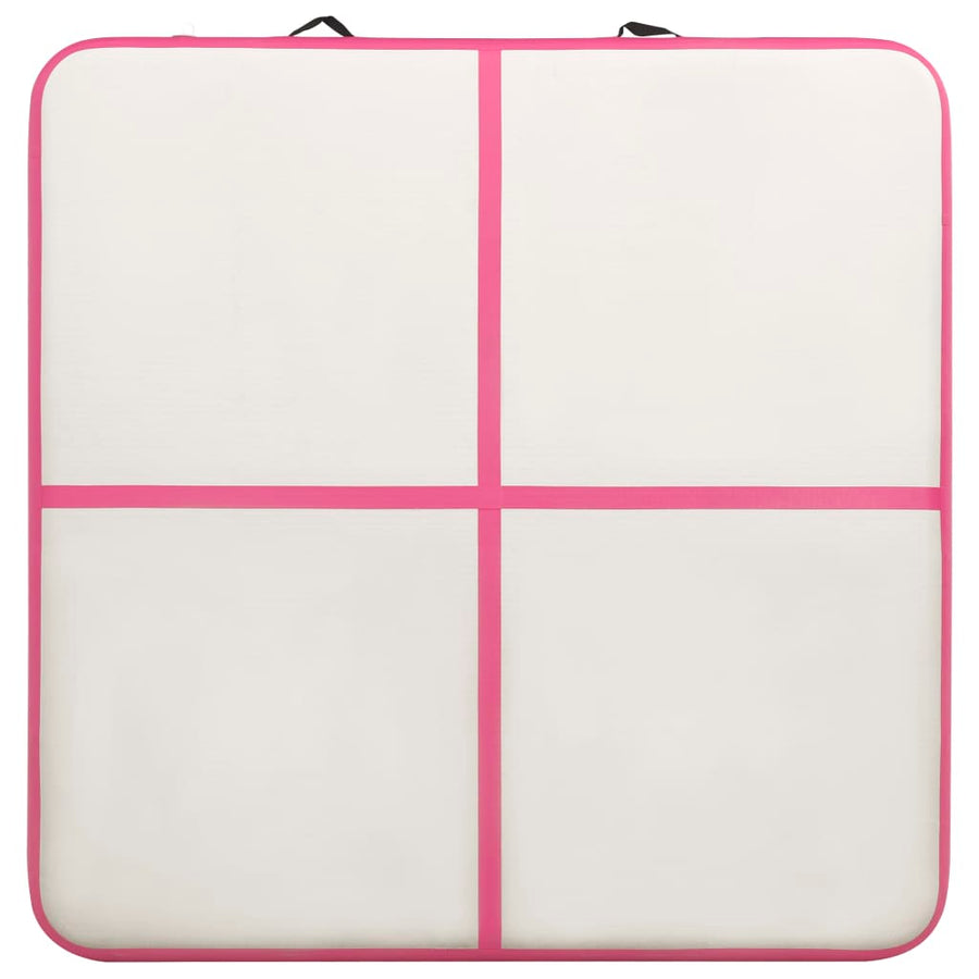 Gymnastiekmat Met Pomp Opblaasbaar Pvc 200 x 200 x 10 cm Roze