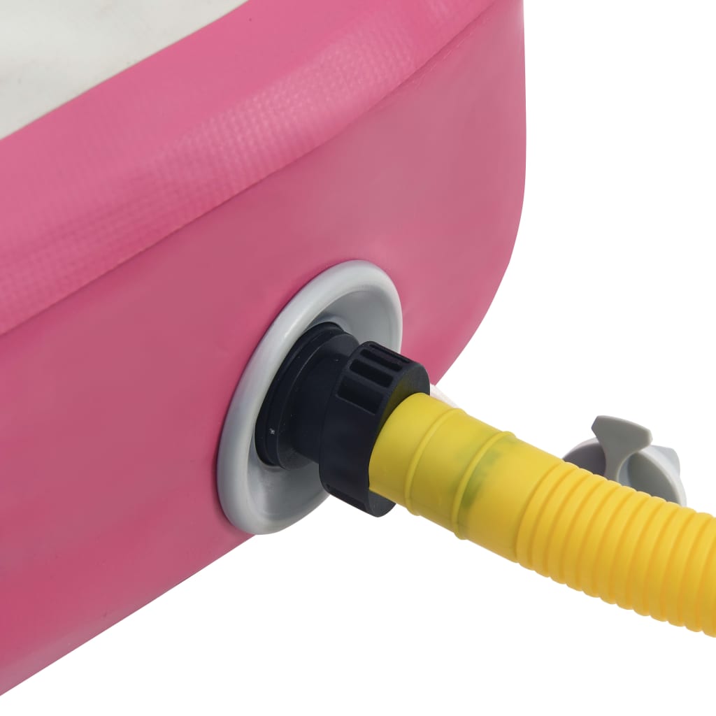 Gymnastiekmat Met Pomp Opblaasbaar Pvc 200 x 200 x 10 cm Roze