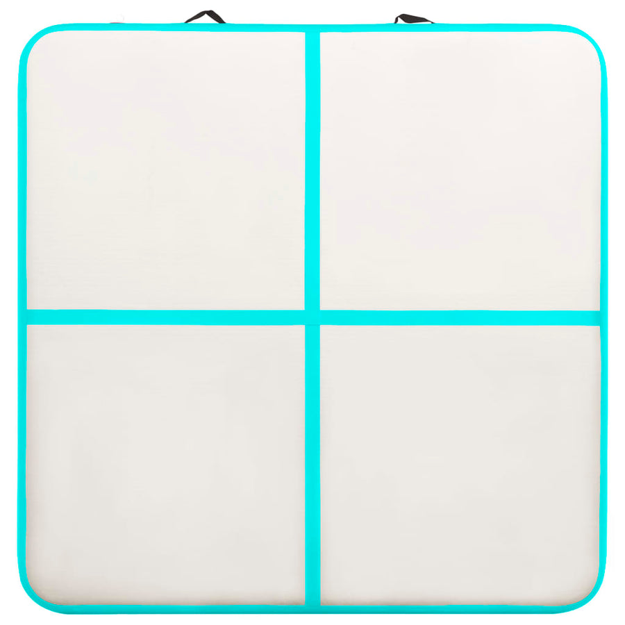 Gymnastiekmat Met Pomp Opblaasbaar Pvc 200 x 200 x 10 cm Groen