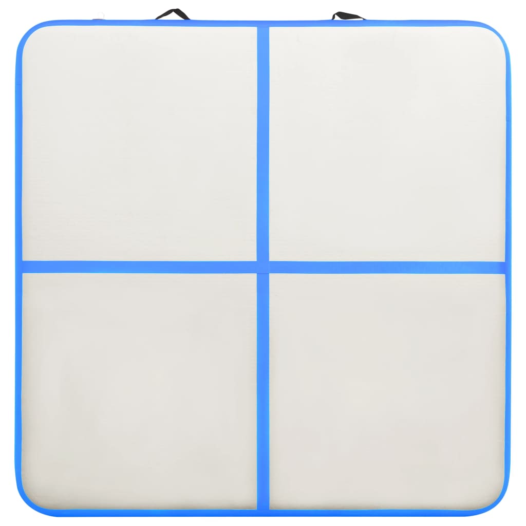 Gymnastiekmat Met Pomp Opblaasbaar Pvc 200 x 200 x 15 cm Blauw