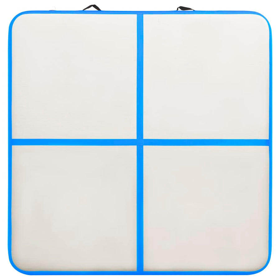 Gymnastiekmat Met Pomp Opblaasbaar Pvc 200 x 200 x 15 cm Blauw