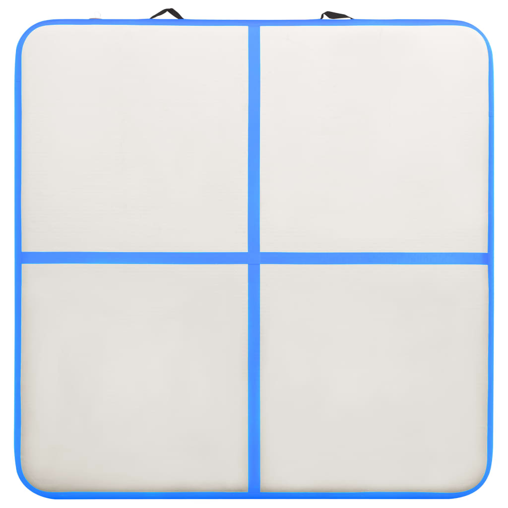 Gymnastiekmat Met Pomp Opblaasbaar Pvc 200 x 200 x 15 cm Blauw