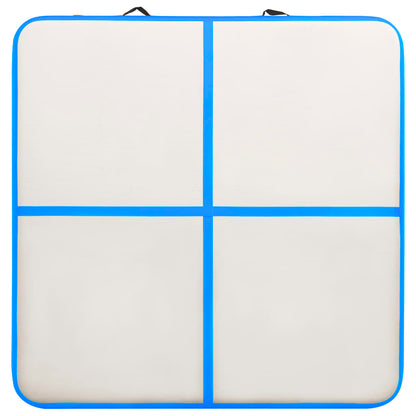 Gymnastiekmat Met Pomp Opblaasbaar Pvc 200 x 200 x 15 cm Blauw