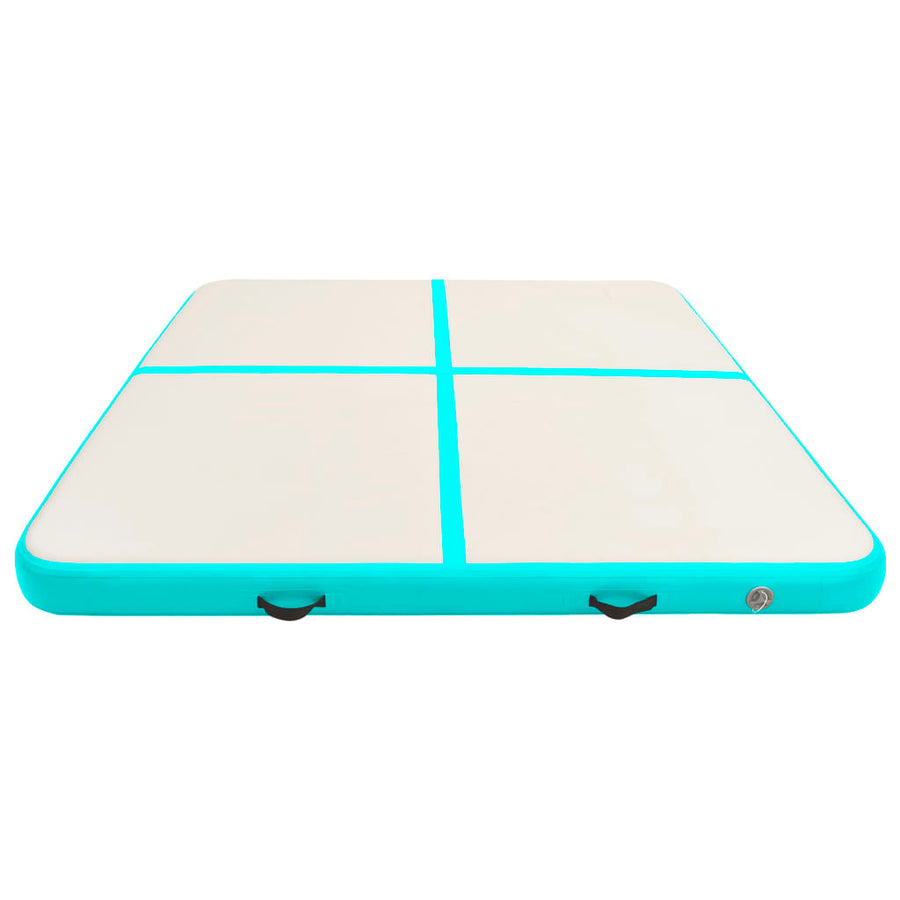 Gymnastiekmat Met Pomp Opblaasbaar Pvc 200 x 200 x 15 cm Groen