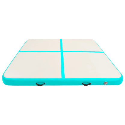 Gymnastiekmat Met Pomp Opblaasbaar Pvc 200 x 200 x 20 cm Groen