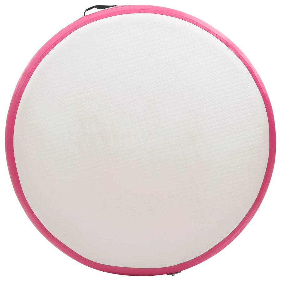 Gymnastiekmat Met Pomp Opblaasbaar Pvc 100 x 100 x 10 cm Roze en grijs