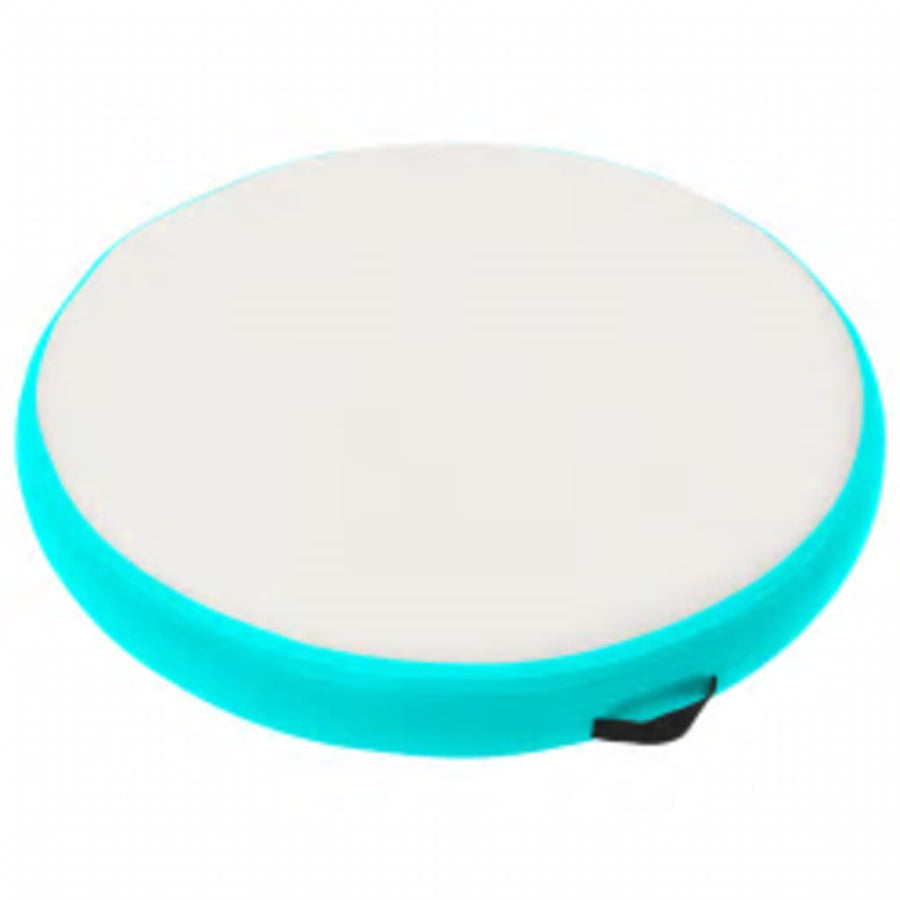 Gymnastiekmat Met Pomp Opblaasbaar Pvc 100 x 100 x 20 cm Groen en rood
