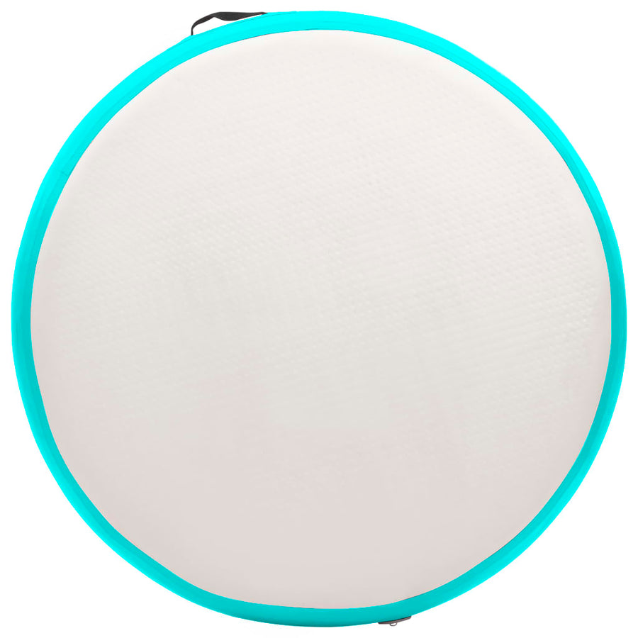 Gymnastiekmat Met Pomp Opblaasbaar Pvc 100 x 100 x 20 cm Groen en rood