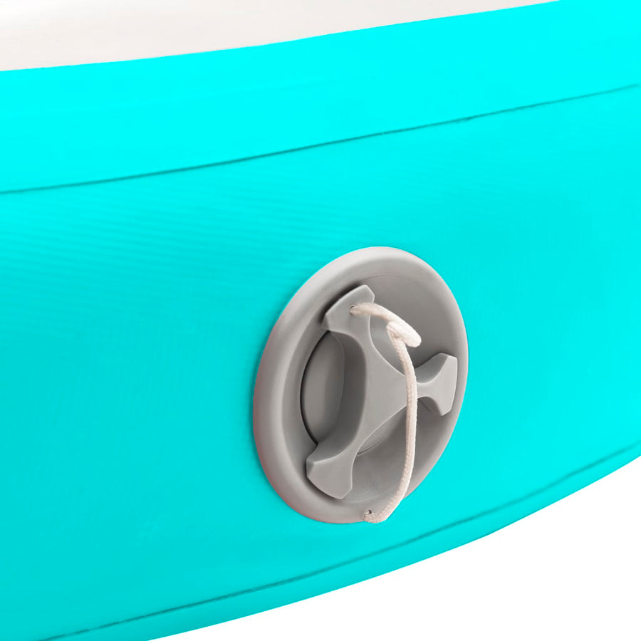 Gymnastiekmat Met Pomp Opblaasbaar Pvc 100 x 100 x 20 cm Groen en rood