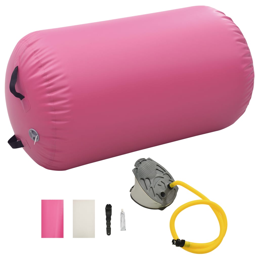 Gymnastiekrol Met Pomp Opblaasbaar 100X60 Cm Pvc Roze 100 x 60 cm