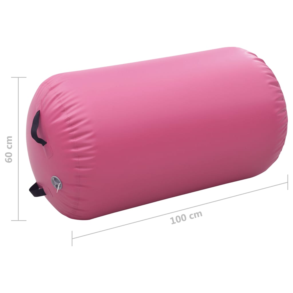 Gymnastiekrol Met Pomp Opblaasbaar 100X60 Cm Pvc Roze 100 x 60 cm