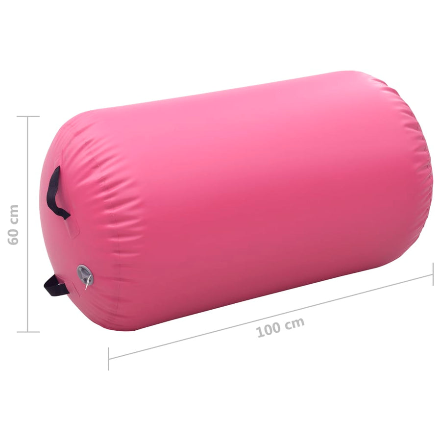 Gymnastiekrol Met Pomp Opblaasbaar 100X60 Cm Pvc Roze 100 x 60 cm