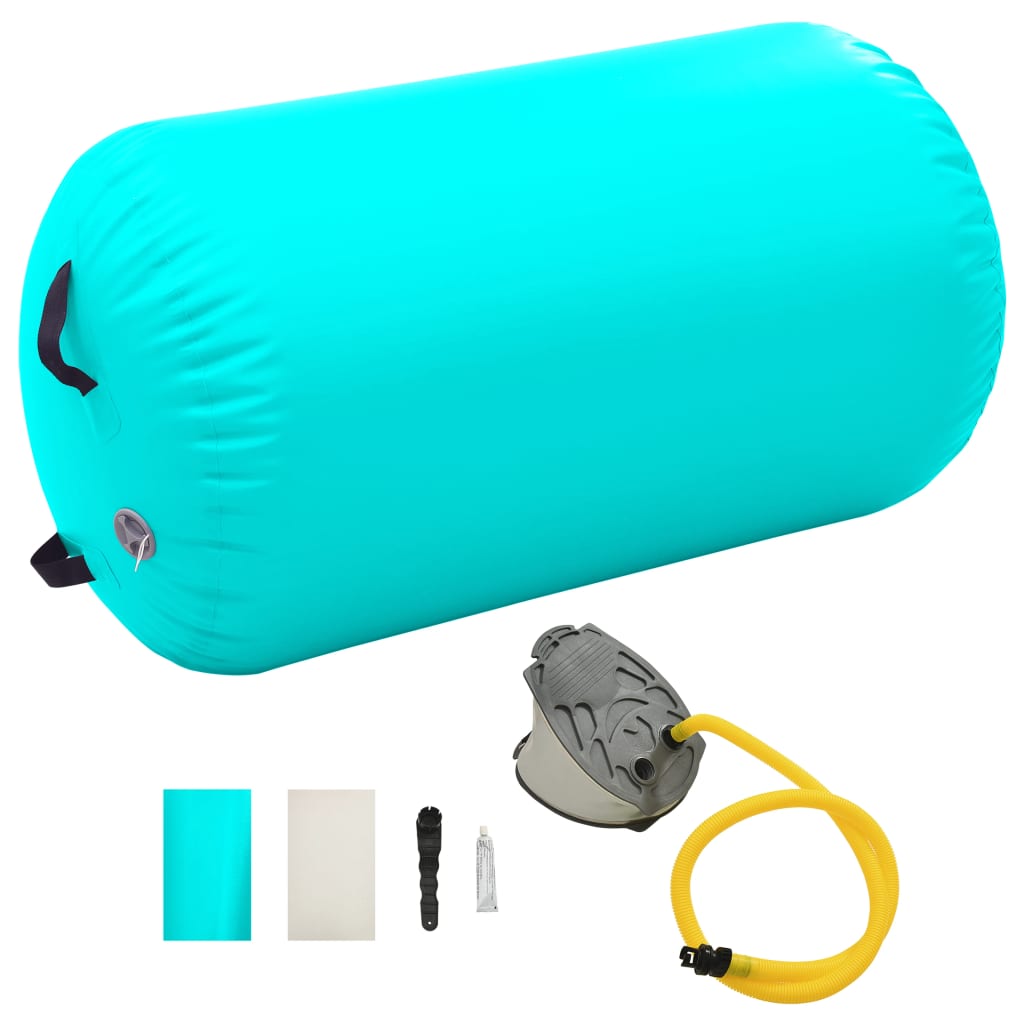 Gymnastiekrol Met Pomp Opblaasbaar Pvc 100 x 60 cm Groen