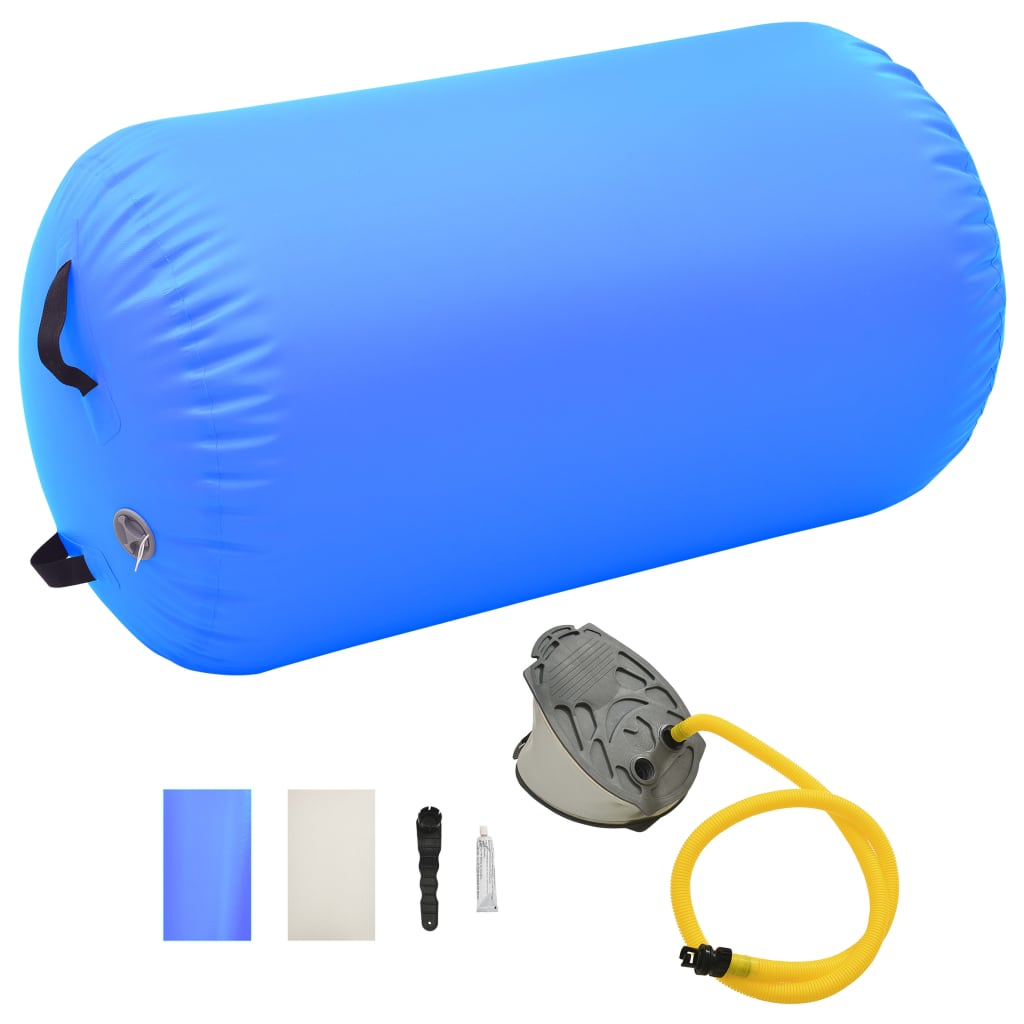 Gymnastiekrol Met Pomp Opblaasbaar Pvc 100 x 60 cm Blauw