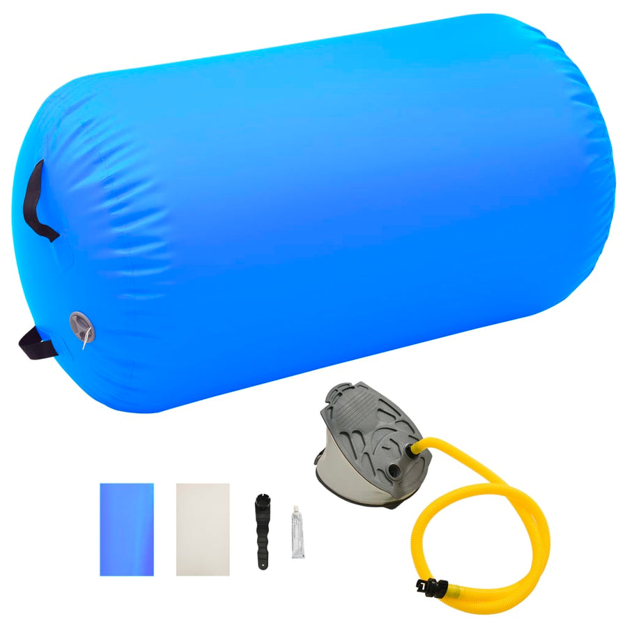 Gymnastiekrol Met Pomp Opblaasbaar Pvc 100 x 60 cm Blauw
