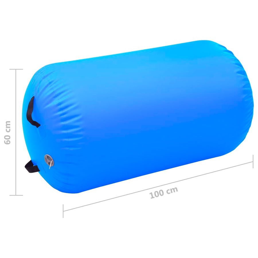 Gymnastiekrol Met Pomp Opblaasbaar Pvc 100 x 60 cm Blauw