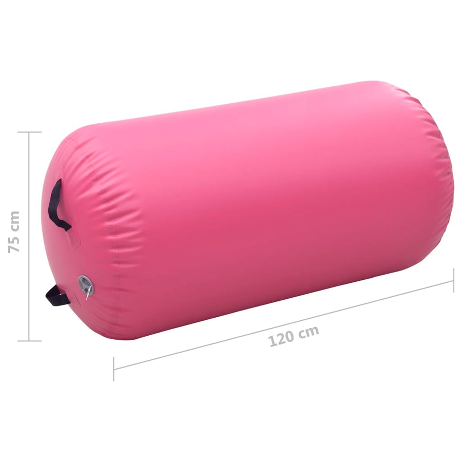 Gymnastiekrol Met Pomp Opblaasbaar Pvc 120 x 75 cm Roze