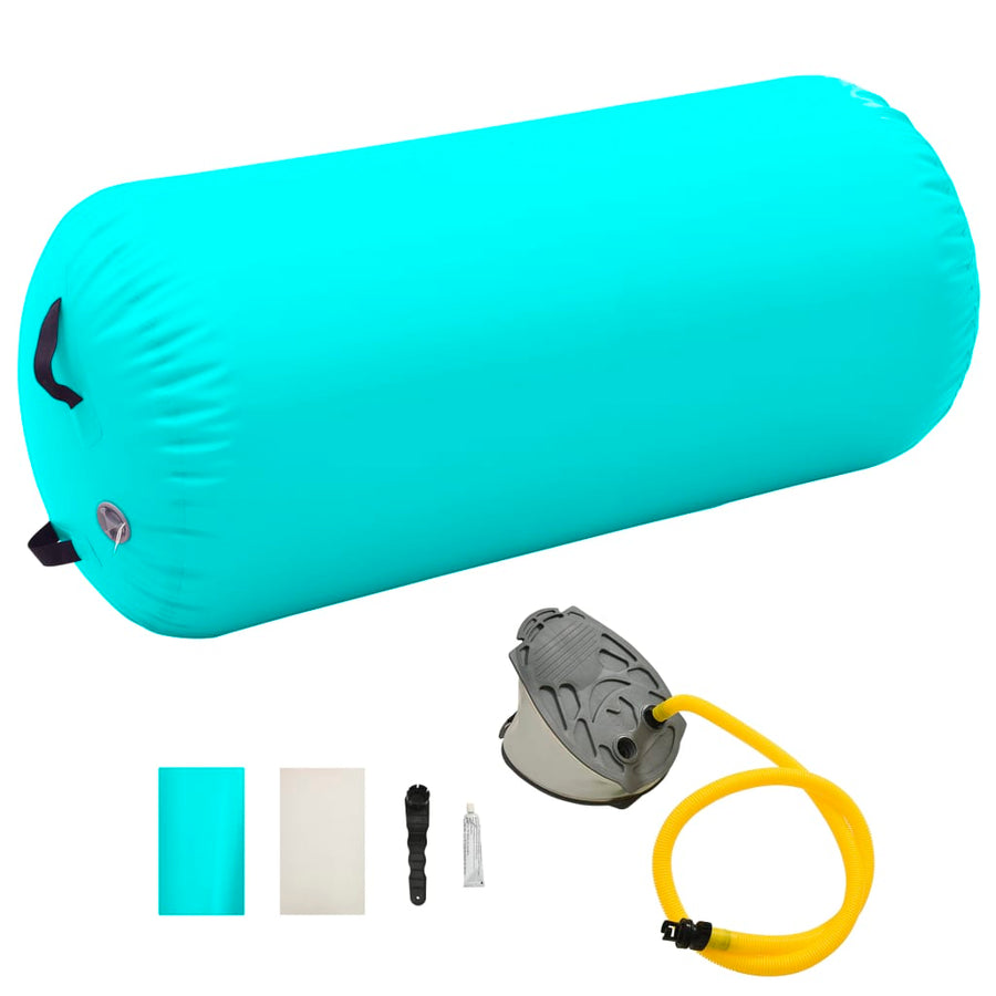 Gymnastiekrol Met Pomp Opblaasbaar Pvc 120 x 75 cm Groen