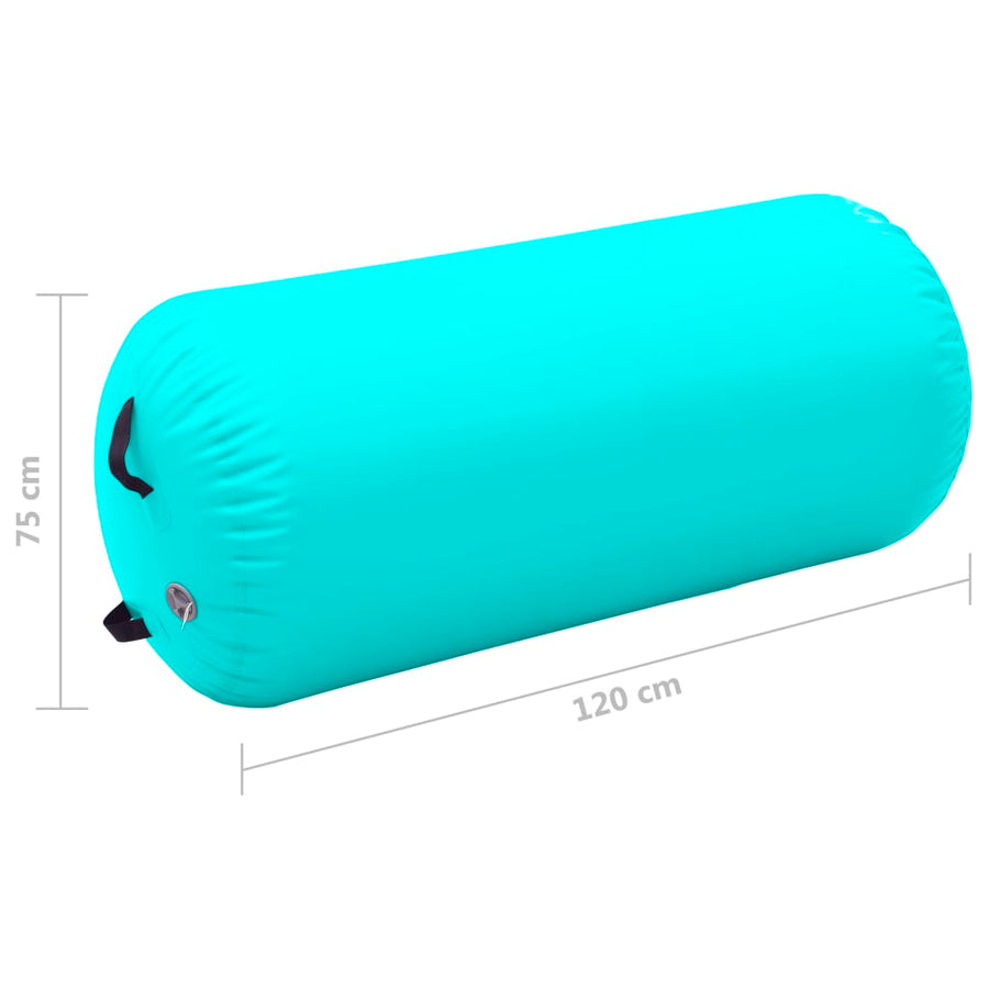 Gymnastiekrol Met Pomp Opblaasbaar Pvc 120 x 75 cm Groen