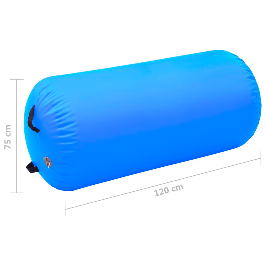 Gymnastiekrol Met Pomp Opblaasbaar Pvc 120 x 75 cm Blauw