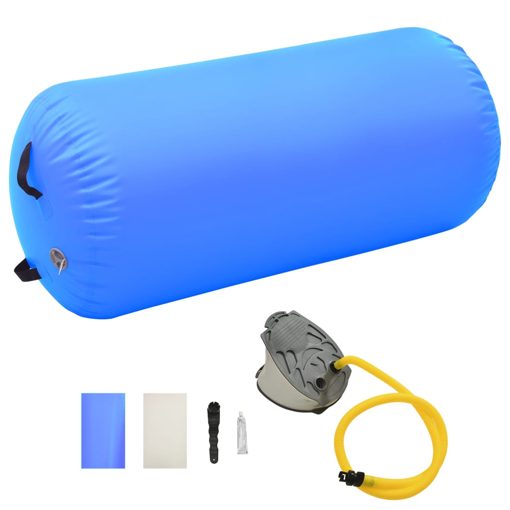 Gymnastiekrol Met Pomp Opblaasbaar Pvc 120 x 90 cm Blauw