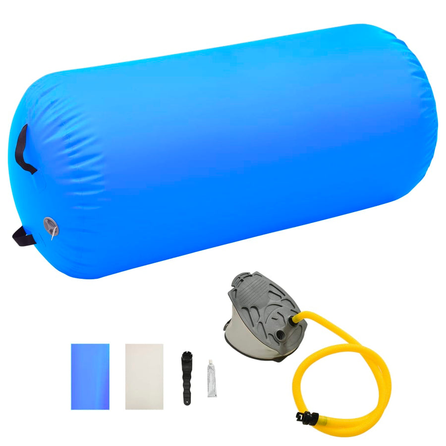 Gymnastiekrol Met Pomp Opblaasbaar Pvc 120 x 90 cm Blauw