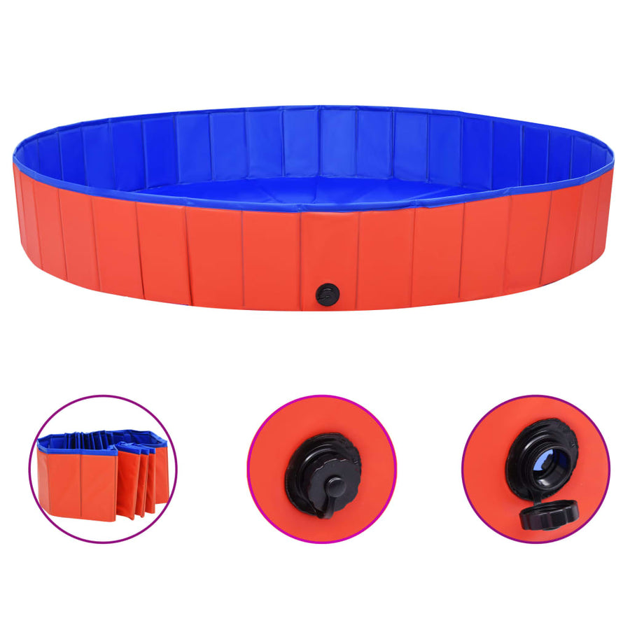 Hondenzwembad Inklapbaar 80X20 Cm Pvc Rood