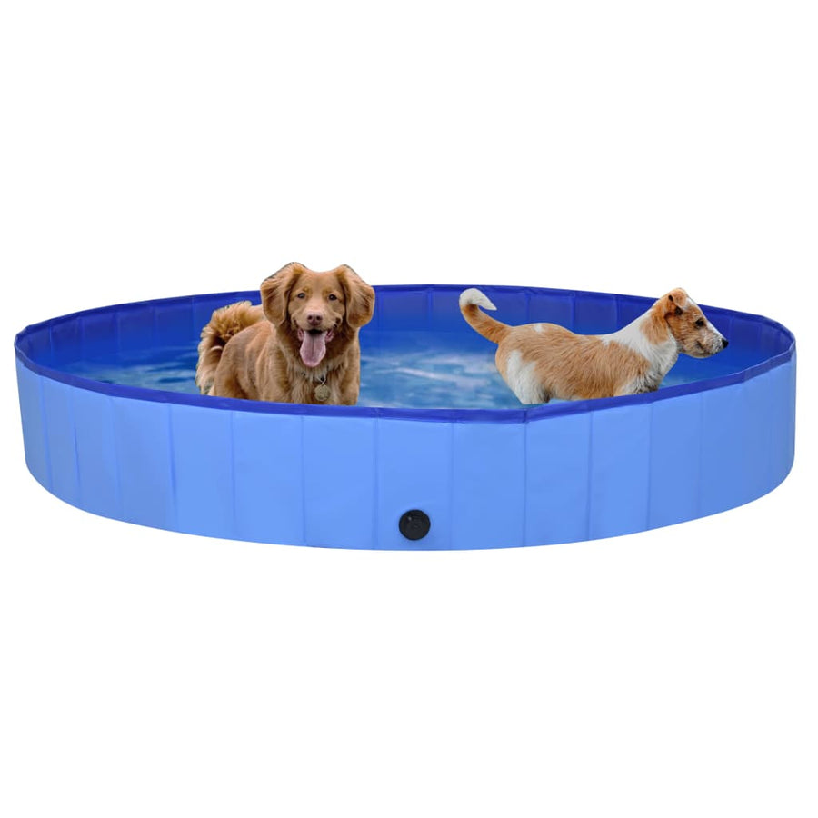 Hondenzwembad inklapbaar 200x30 cm PVC blauw 200 x 30 cm Blauw