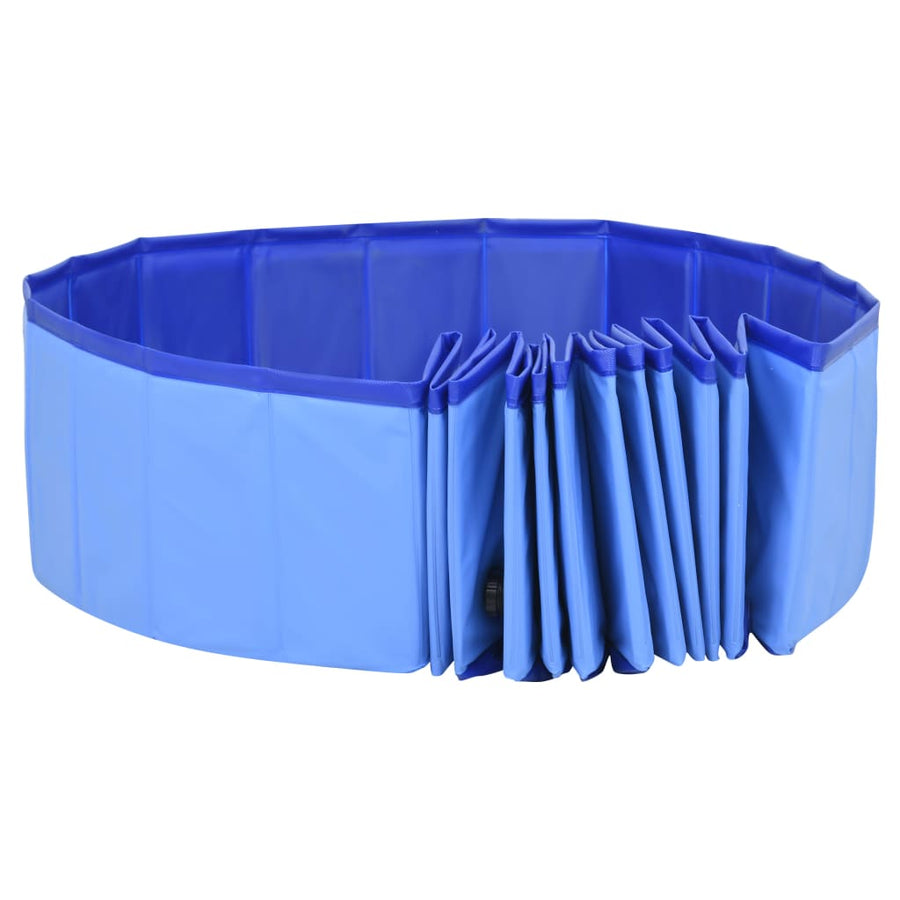 Hondenzwembad inklapbaar 200x30 cm PVC blauw 200 x 30 cm Blauw