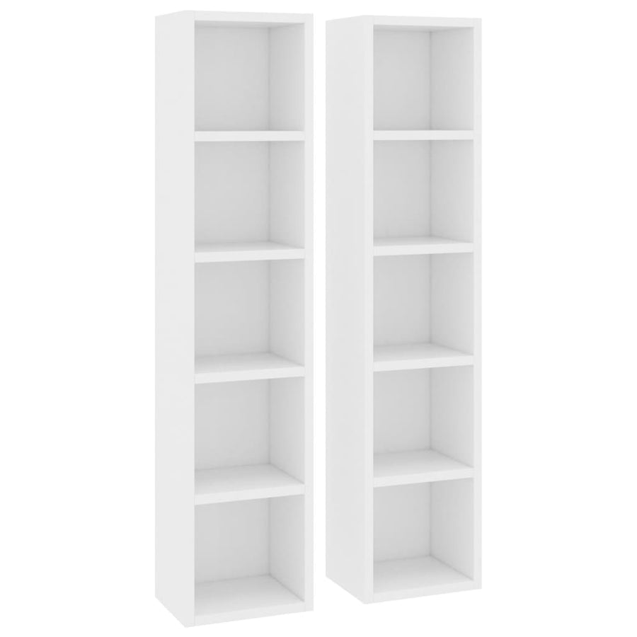 Cd-Kasten 1X16X93,5 Bewerkt Hout Wit