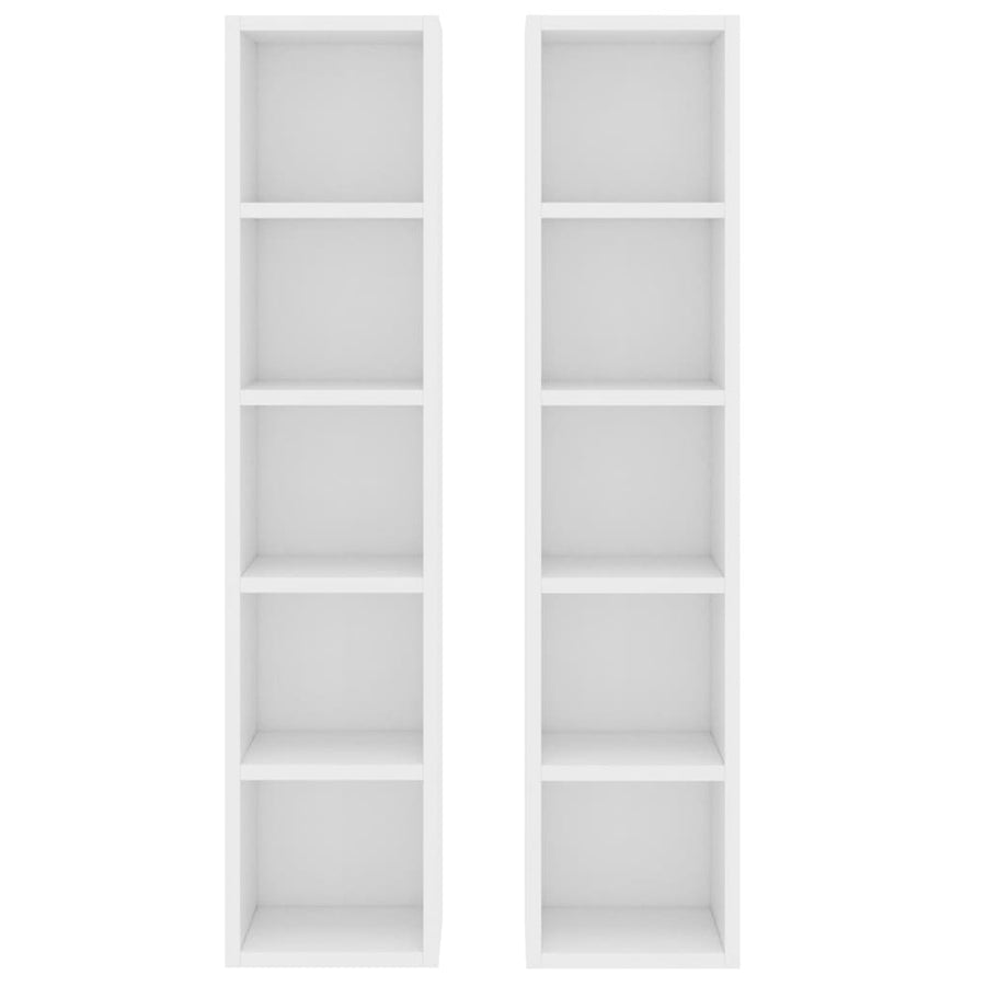 Cd-Kasten 1X16X93,5 Bewerkt Hout Wit
