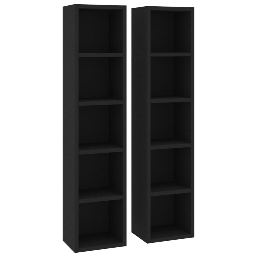 Cd-Kasten 1X16X93,5 Spaanplaat Zwart