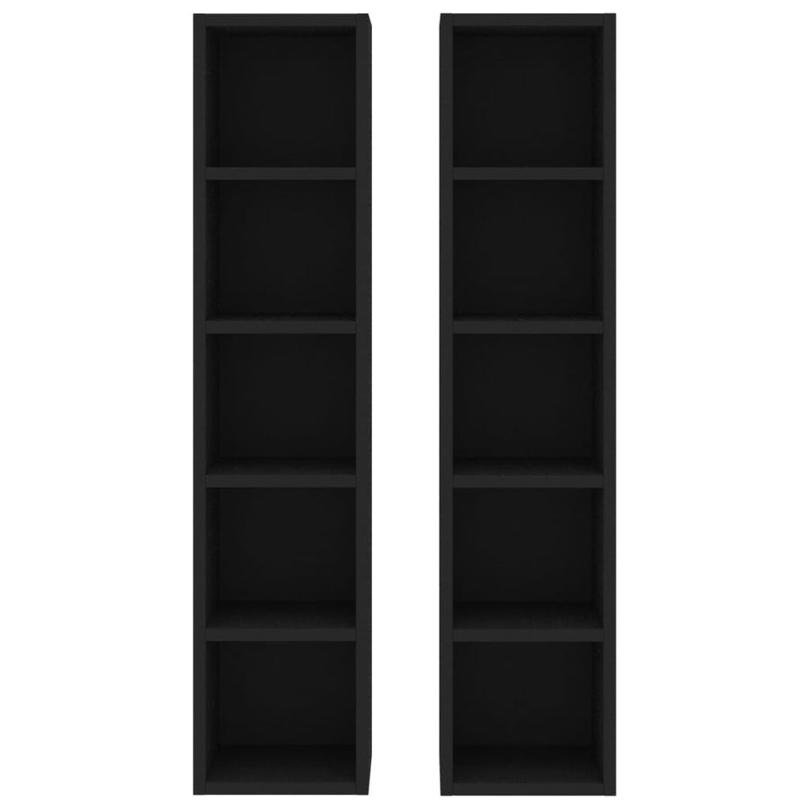 Cd-Kasten 1X16X93,5 Spaanplaat Zwart