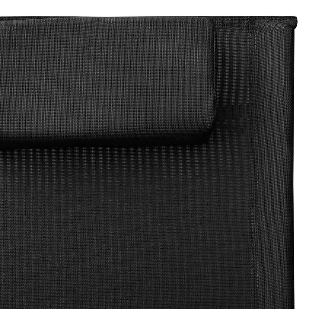 Ligbed Textileen Zwart en grijs