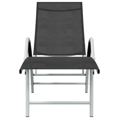 Ligbed Textileen En Aluminium Zwart