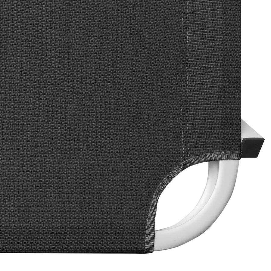Ligbed Aluminium En Textileen Zwart