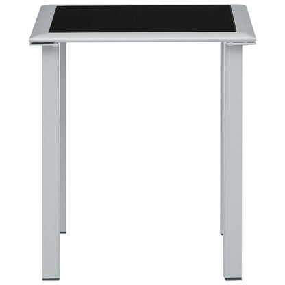Ligbedden 2 St Met Tafel Aluminium Crèmekleurig